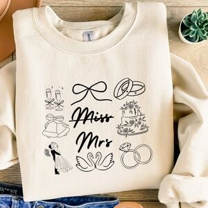 Miss to Mrs SAND Women's Crew Neck Sweater
